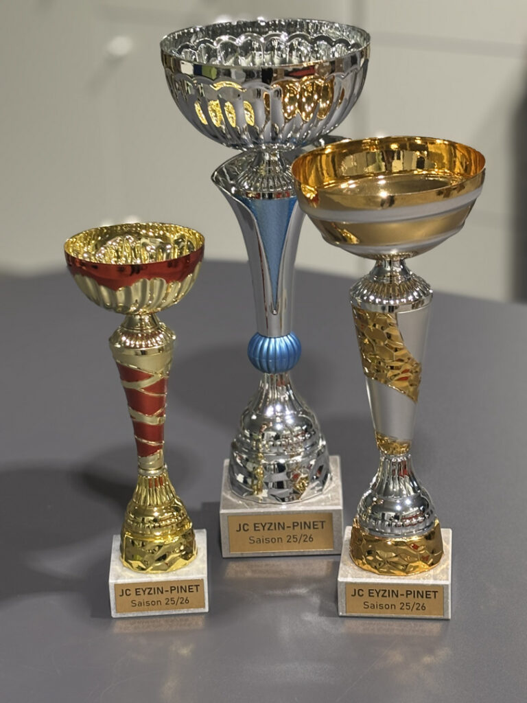 Coupe personnalisée pour club et association réalisée à Estrablin